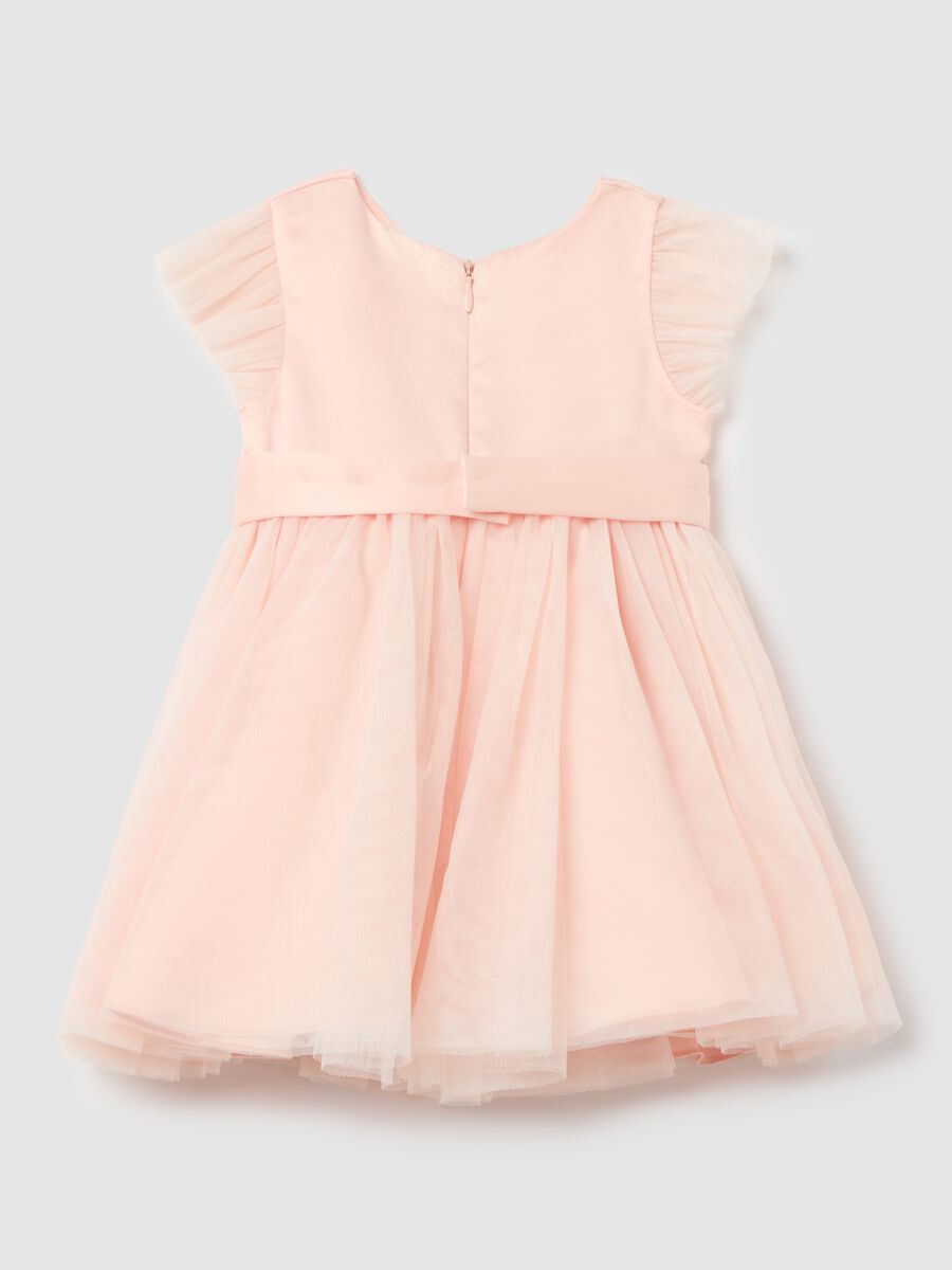 Tulle dress with floral application_1