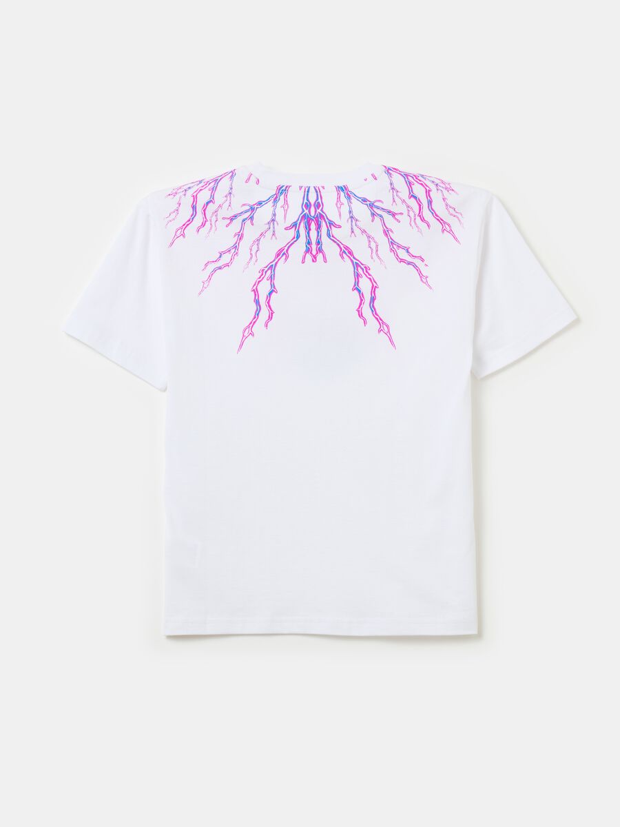 Cotton T-shirt with lightning print_1