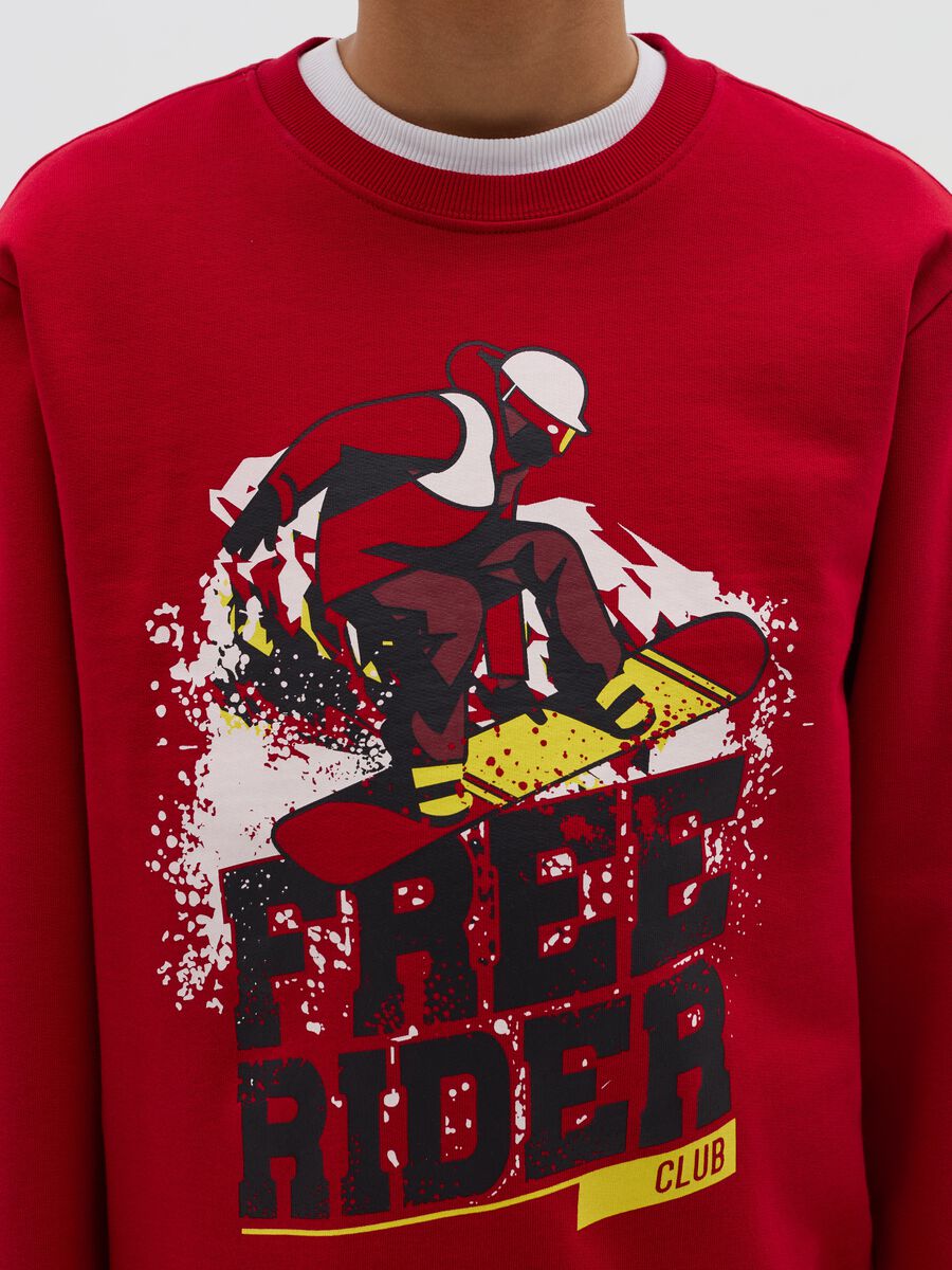 Sweatshirt with "Free Rider Club" print_1