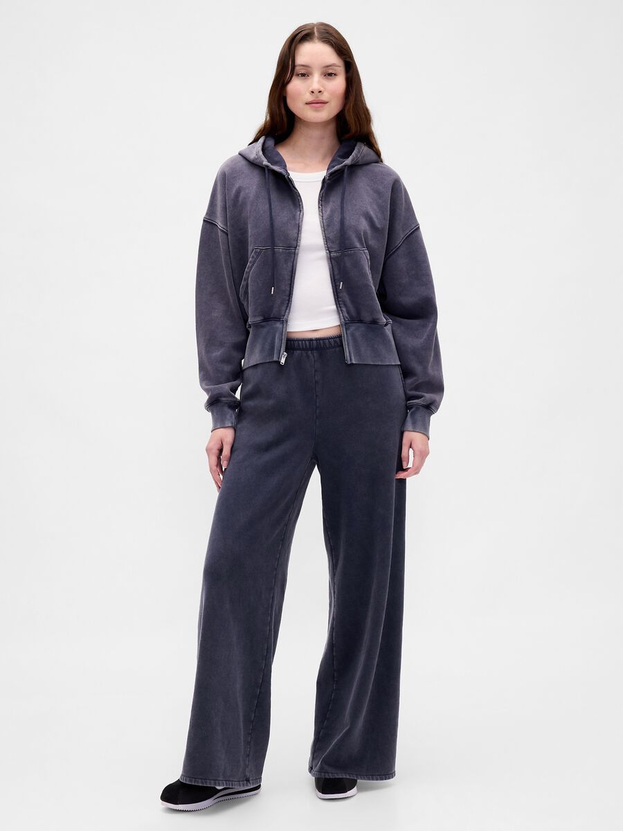 Grey Trousers in Cotton and Polyester Blend_0