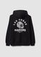 Black cotton-blend hoodie with Raiders print_2