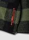 Green and black check sherpa sweatshirt with zip, oversized fit_3