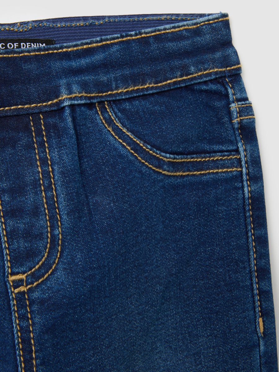 Girls' blue denim skinny fit jeggings_2