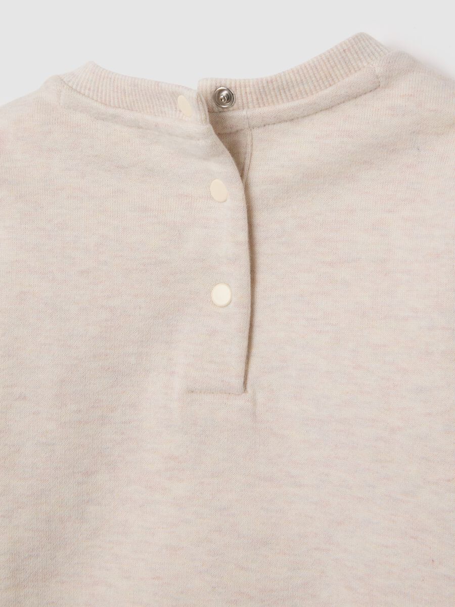 Baby girl outfit in pure beige cotton_3