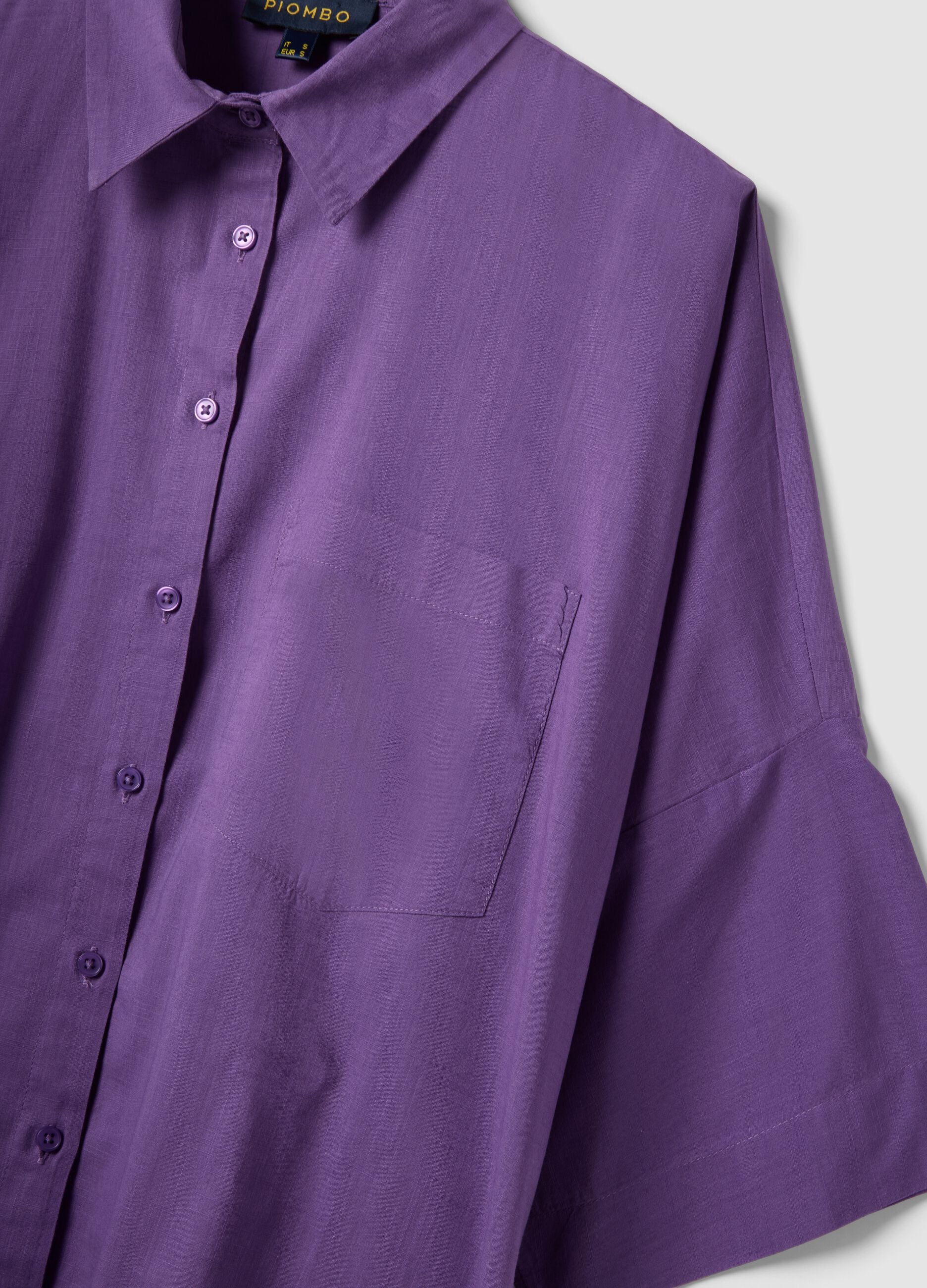 Purple pure cotton oversized shirt