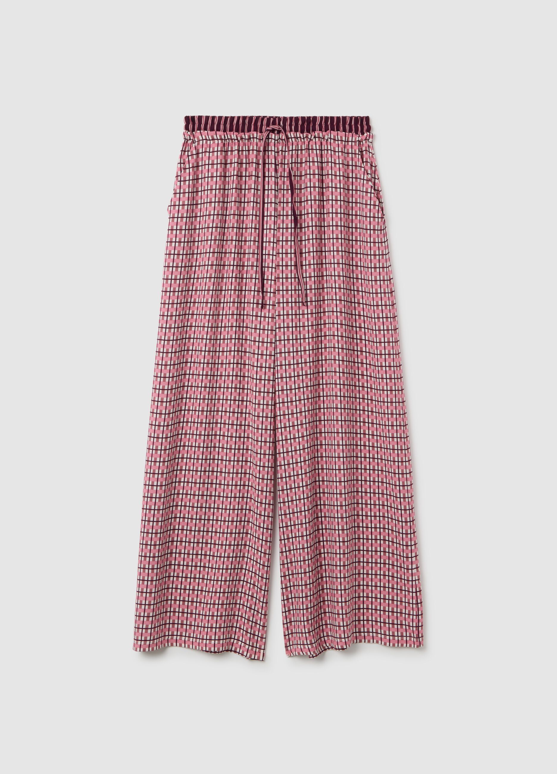 Multicolour Striped Pyjama Trousers with Elastic Waist