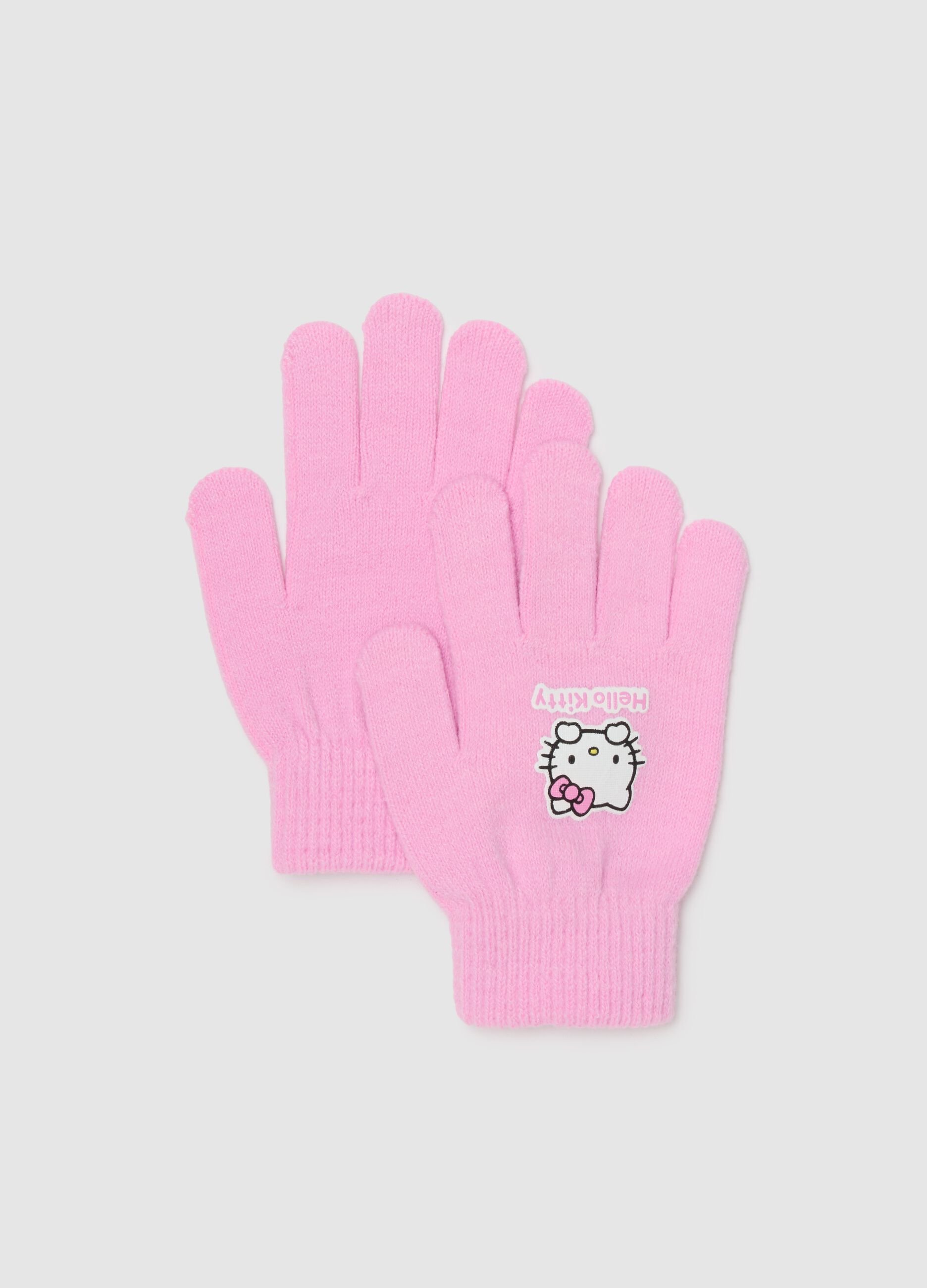 Pink girl's gloves