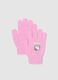 Pink girl's gloves_0