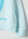 Sky blue cotton blend regular fit sweatshirt with heart for girls_3