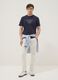 Blue short-sleeve pure cotton T-shirt, regular fit_1