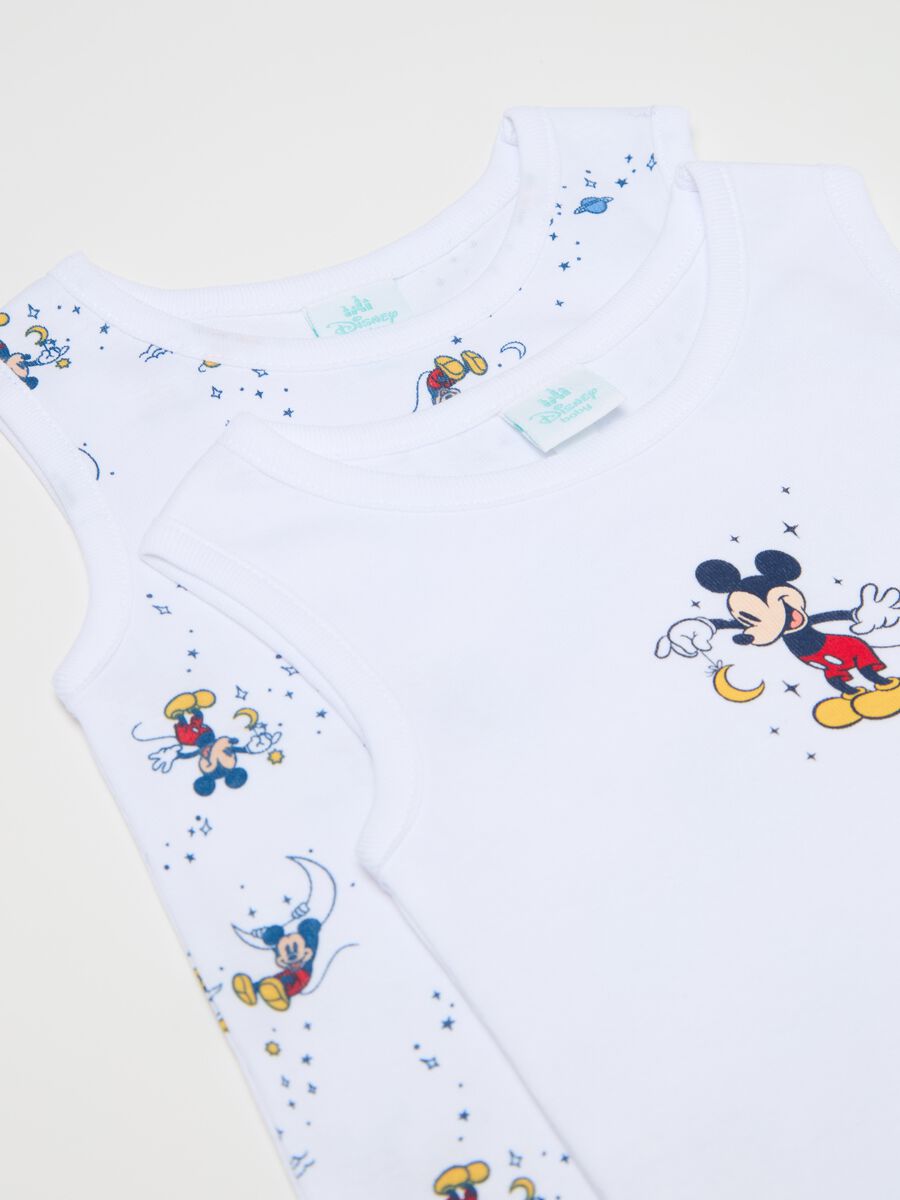 Two-pack sleeveless bodysuits with Mickey Mouse print_2
