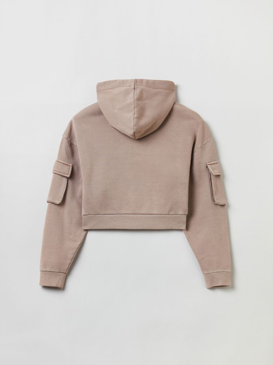 Cropped Cargo Hoodie Sand_6