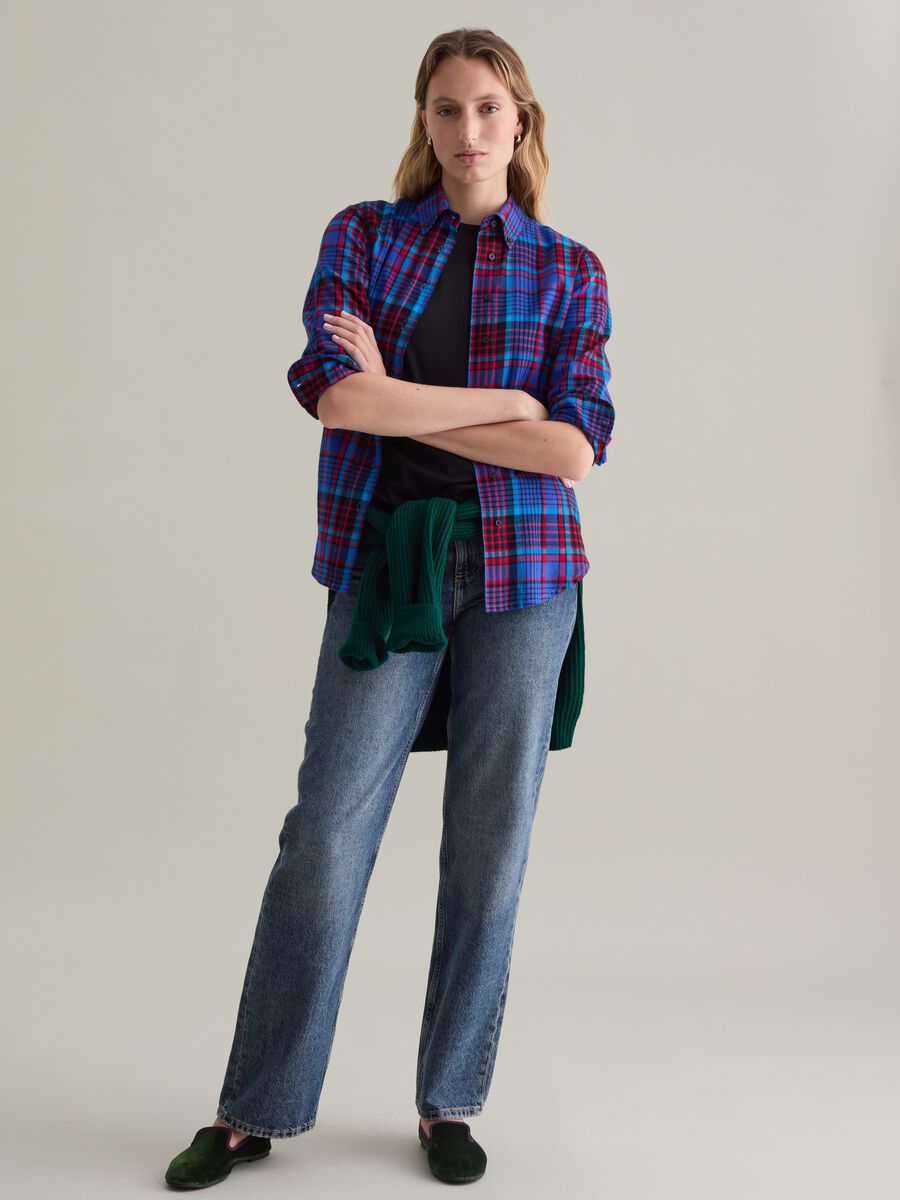 Check shirt with button down collar_1