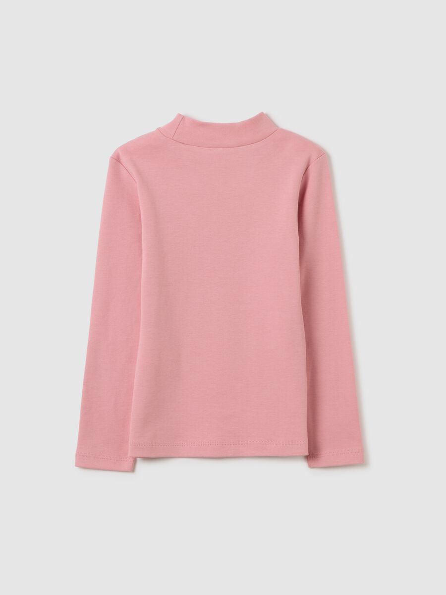 Girl's pink regular fit pure cotton top_1