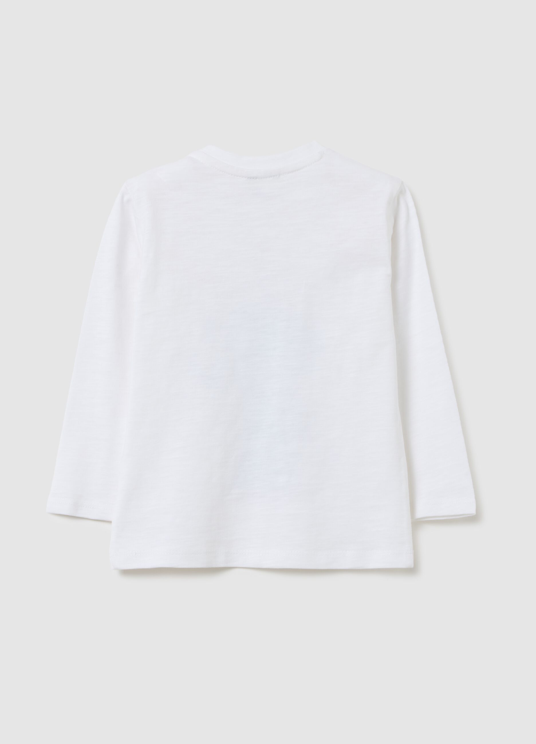 White T-shirt with child robot print