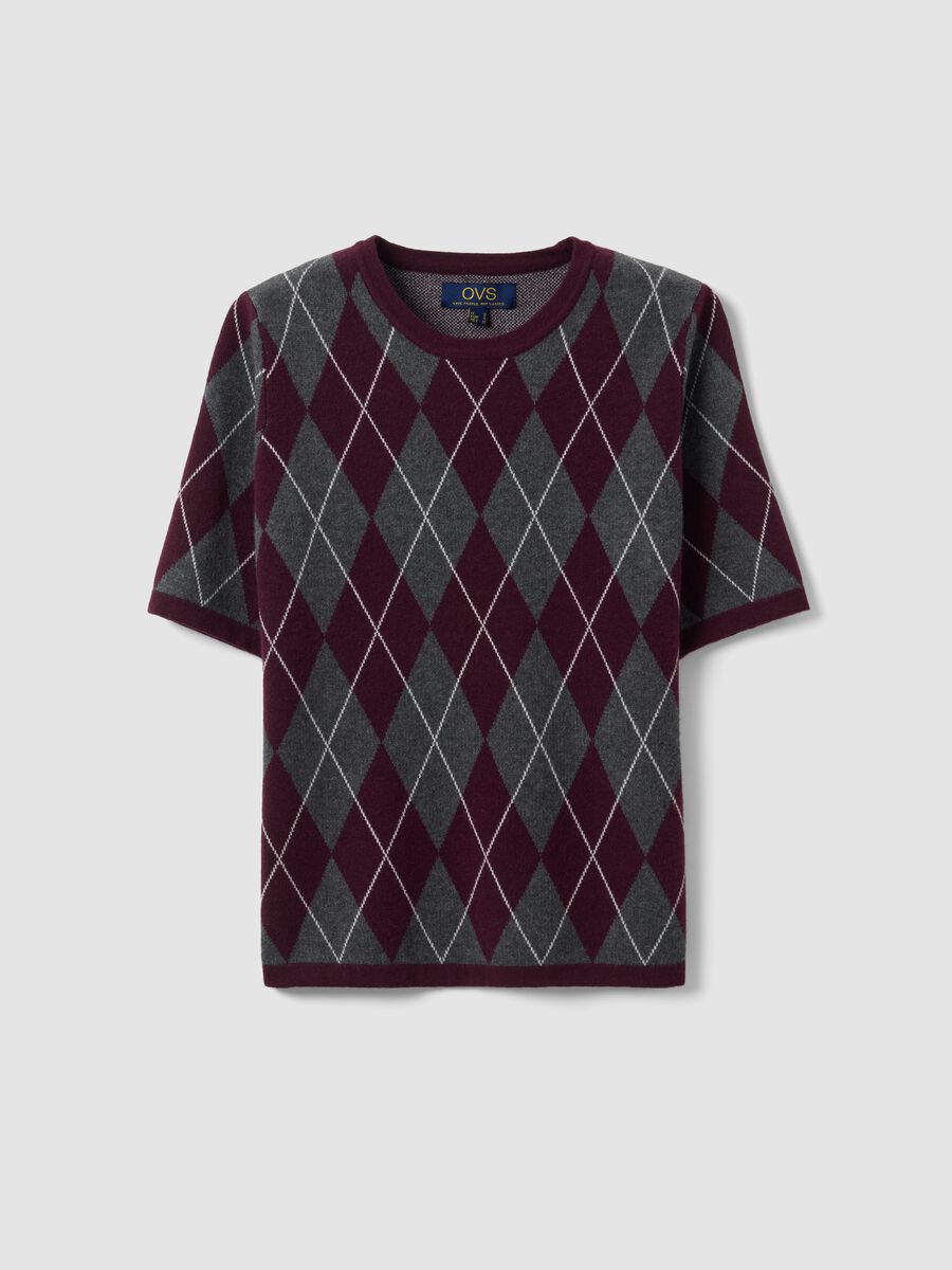 Multicolour argyle crew-neck jumper, regular fit_4