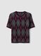 Maglia multicolor a rombi con girocollo regular fit_4