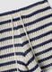 Blue and white striped stretch cotton crochet shorts, regular fit_5