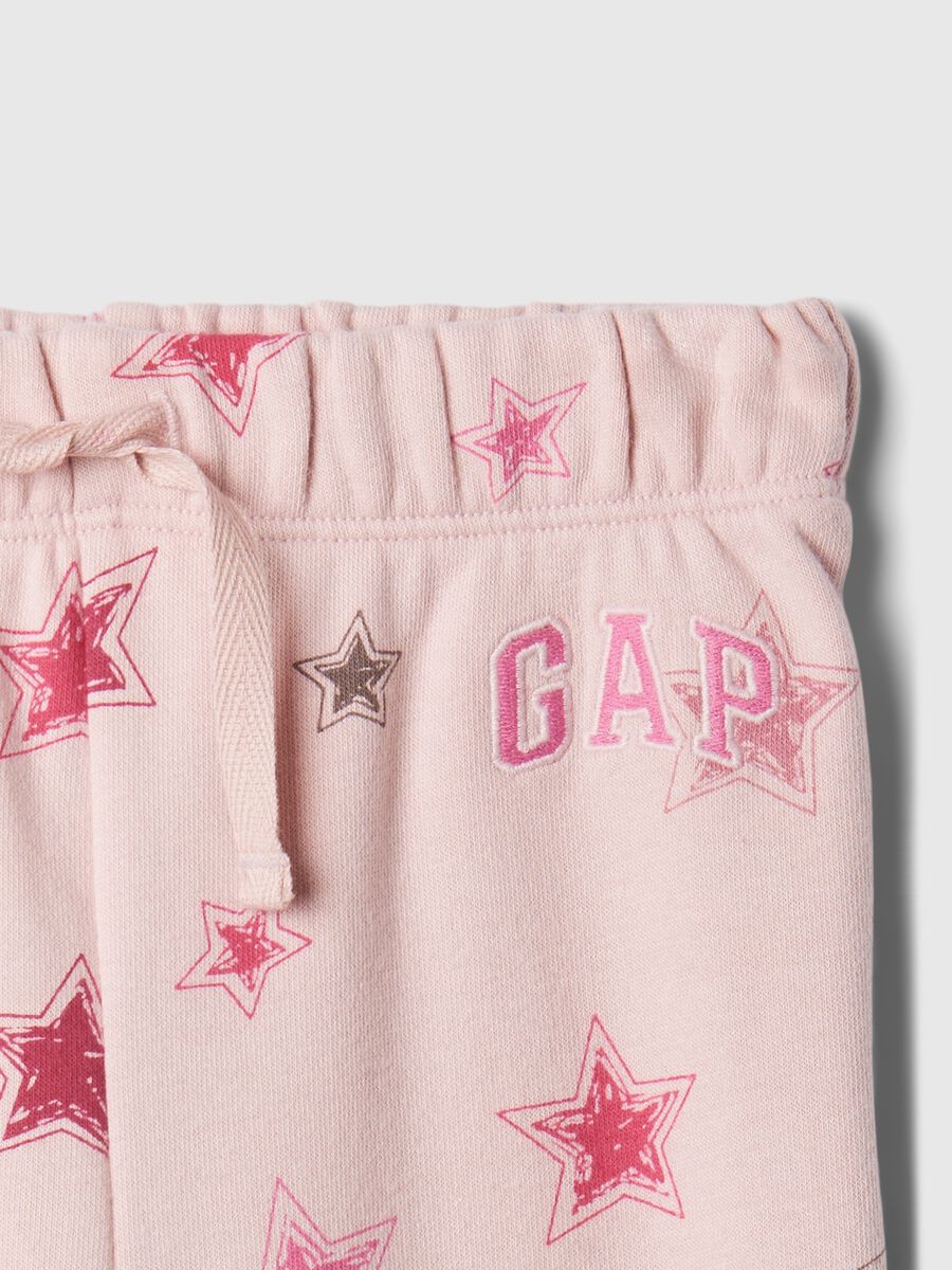 Joggers with drawstring and stars print_2