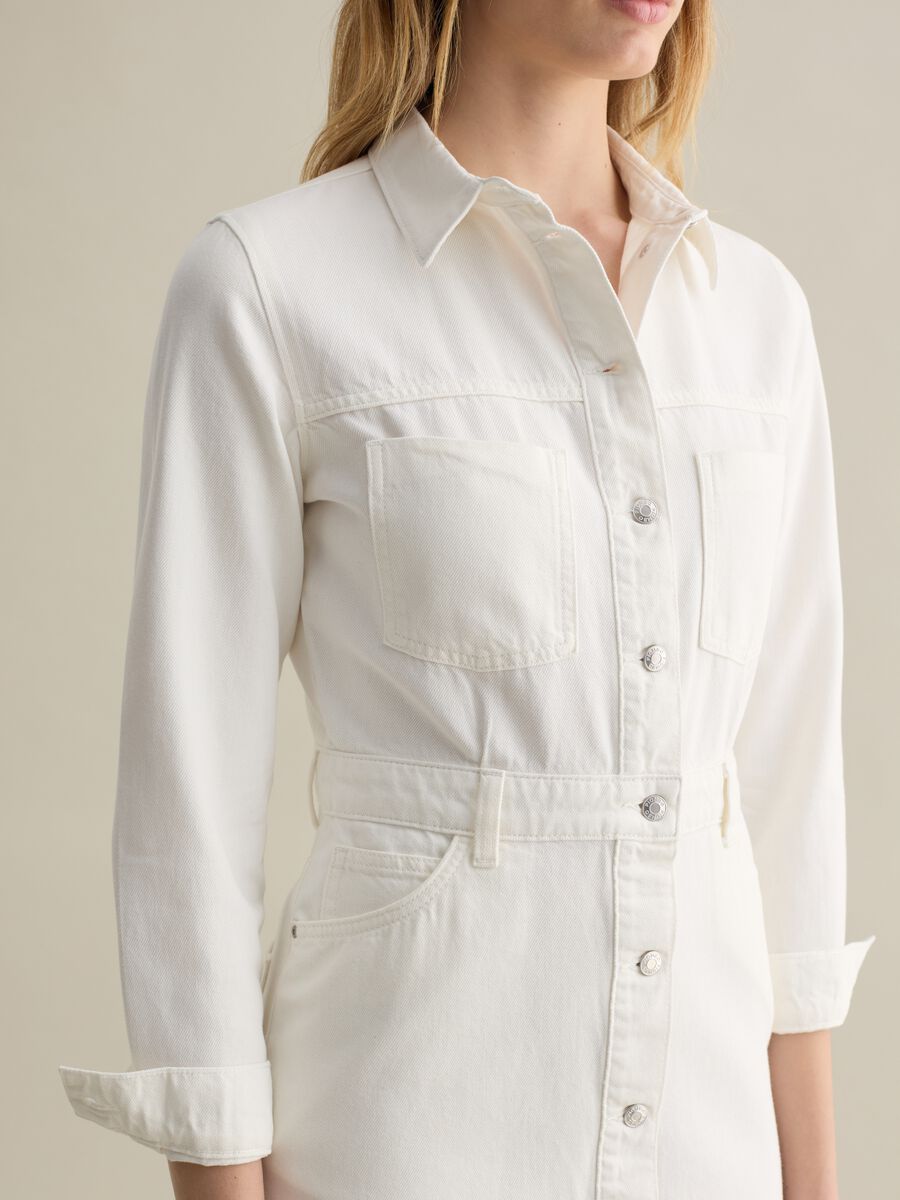 Denim shirt dress with buttons_2