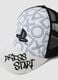 Black and white pure cotton baseball cap_1