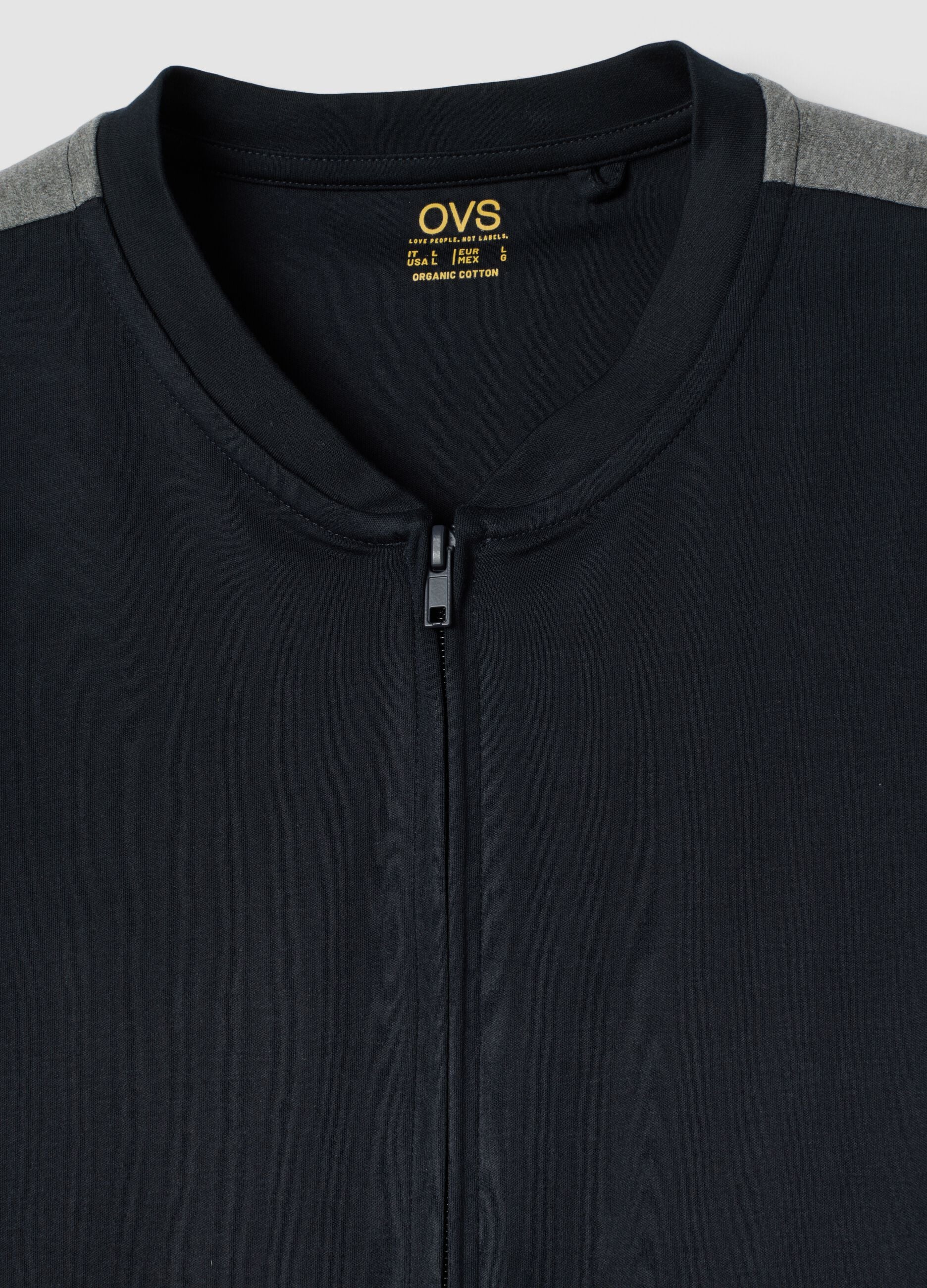Blue pure organic cotton crew-neck pyjamas