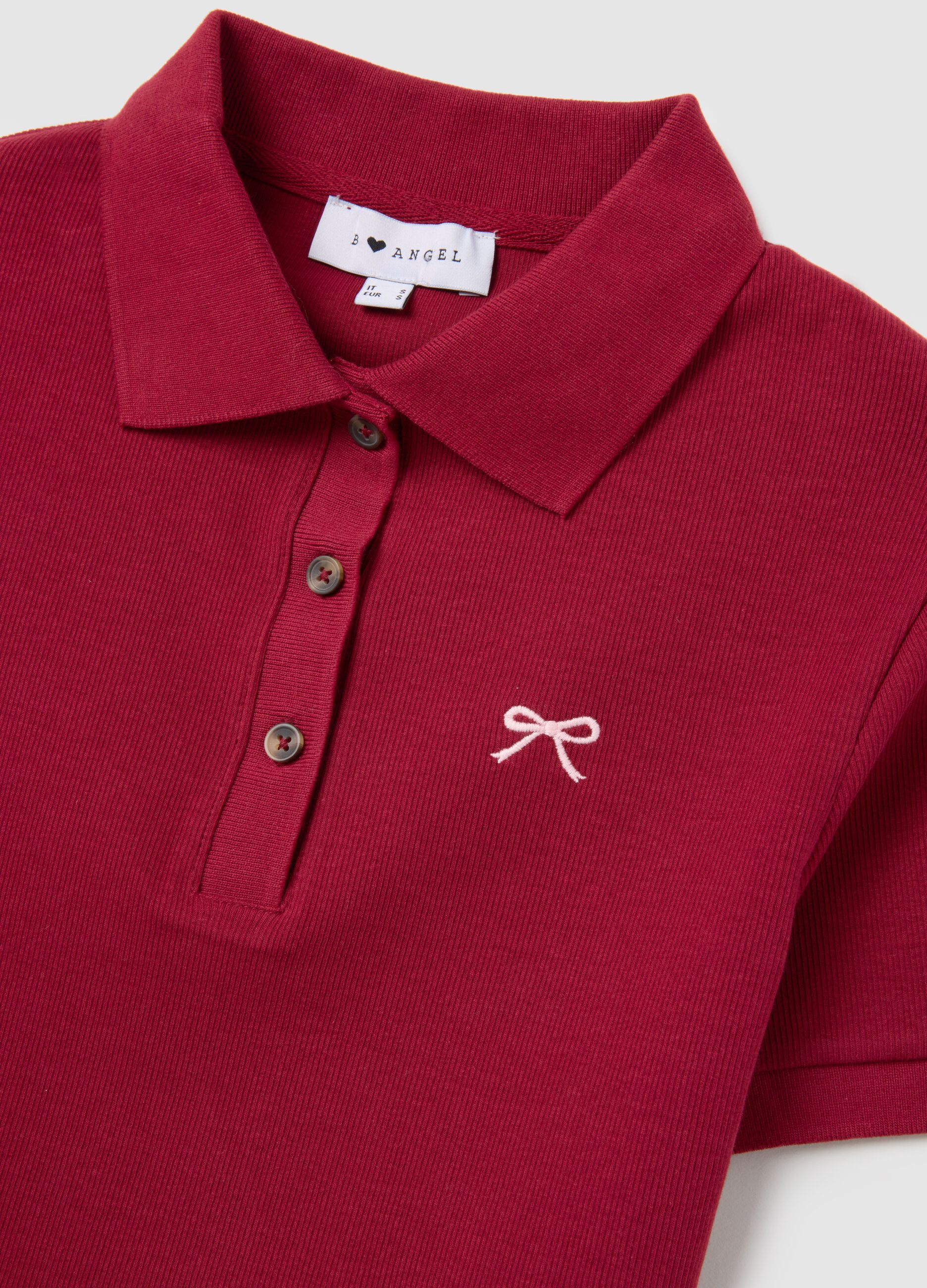 Red Stretch Cotton Polo Regular Fit
