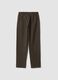 Green stretch viscose trousers, regular fit_2