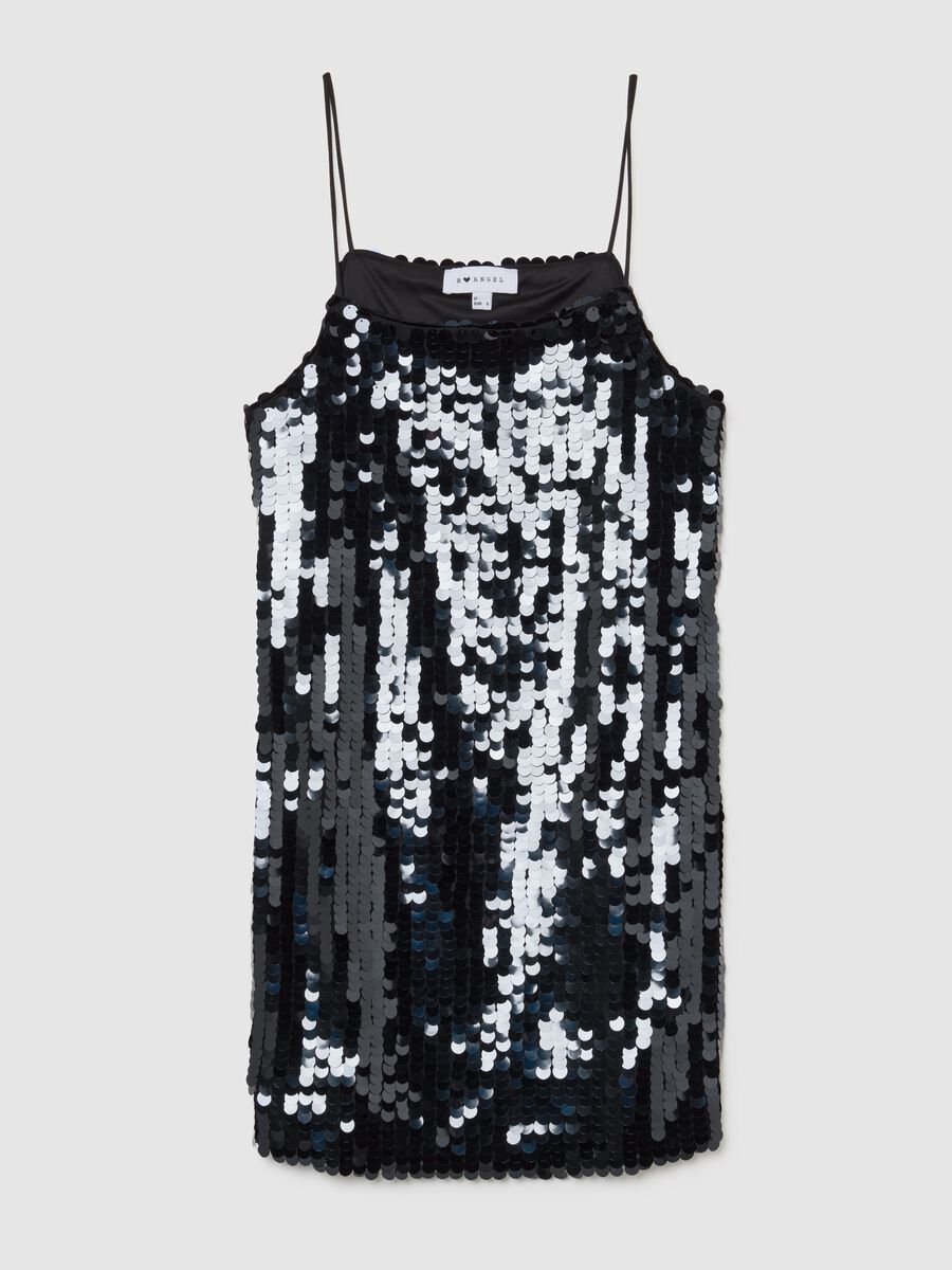 Abito nero con paillettes regular fit_4