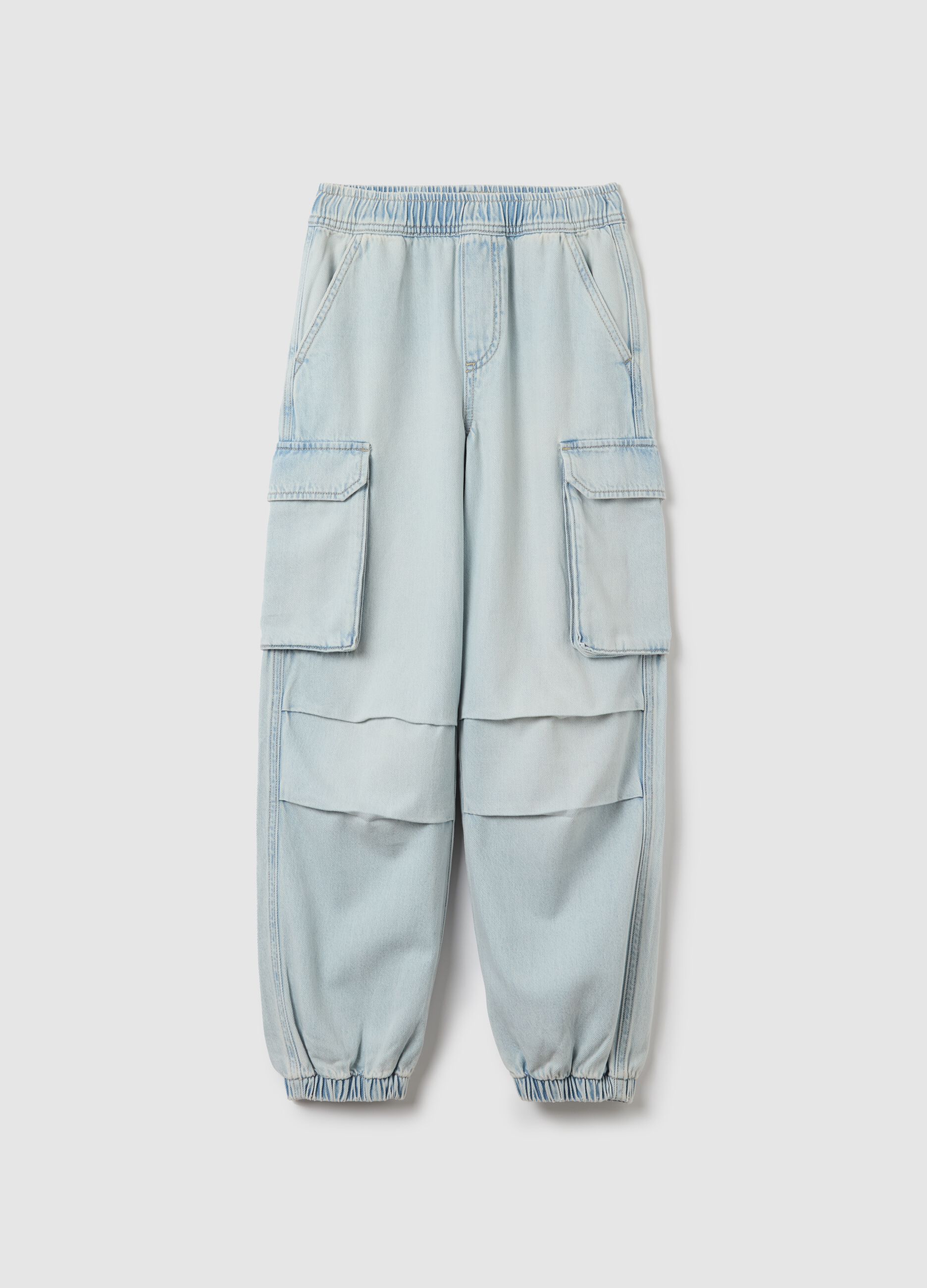 Parachute joggers in denim