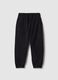 Kids' black jogger trousers in pure cotton regular fit_0