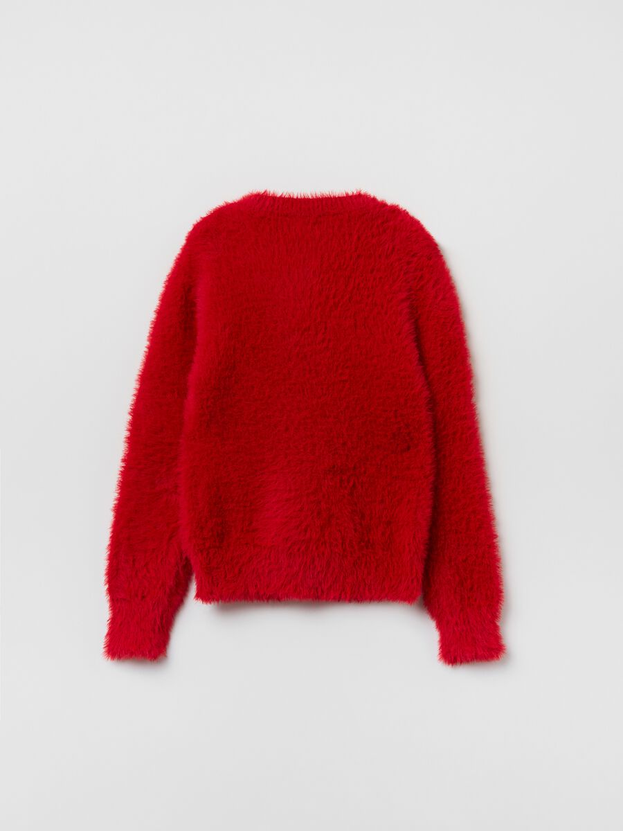 Cardigan in filato peloso_1