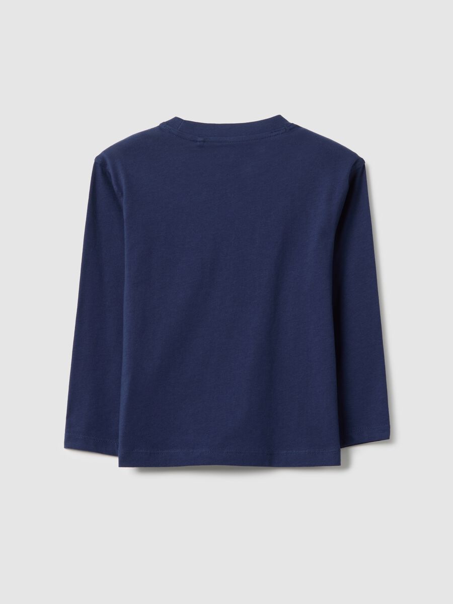 Child's blue pure cotton over fit t-shirt with print_1