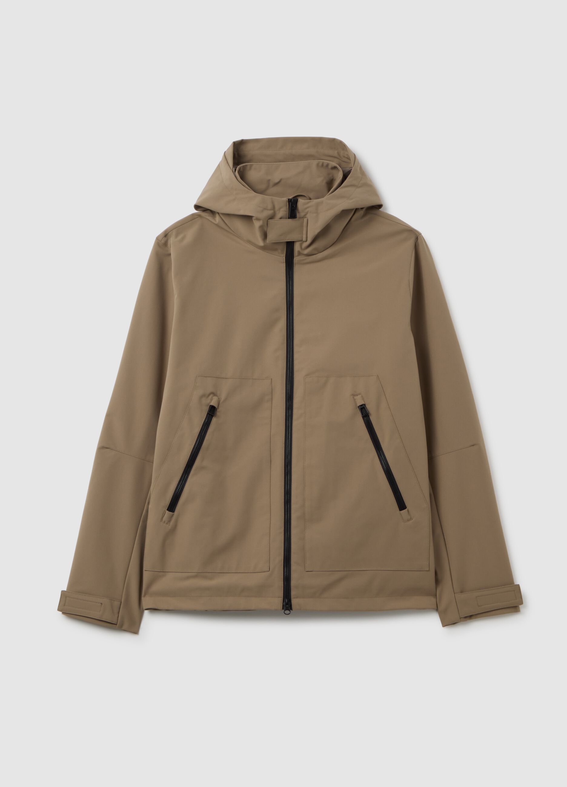 Beige jacket with zip