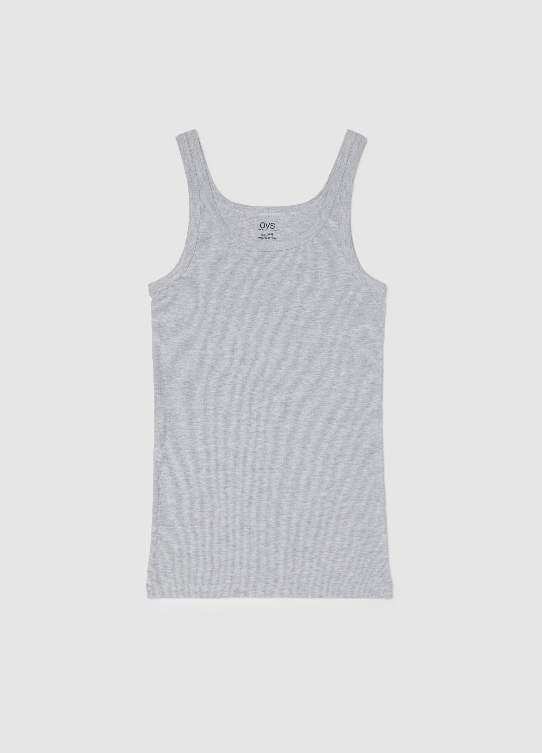 Grey Pure Cotton Vest by Ovs