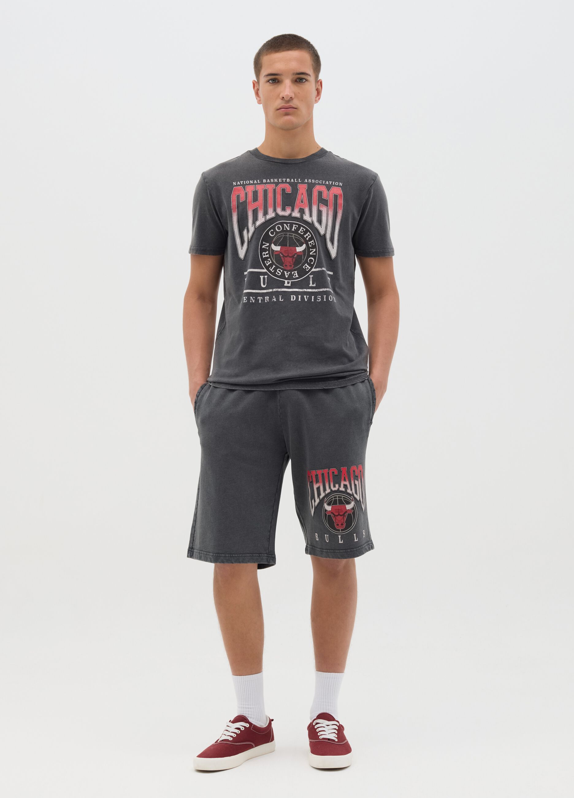 Chicago Bulls NBA Cotton Black T-shirt
