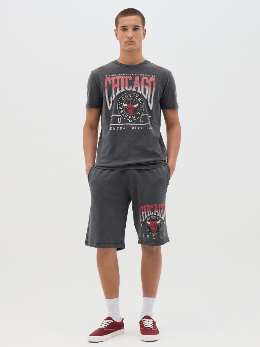 Chicago Bulls NBA Cotton Black T-shirt_1