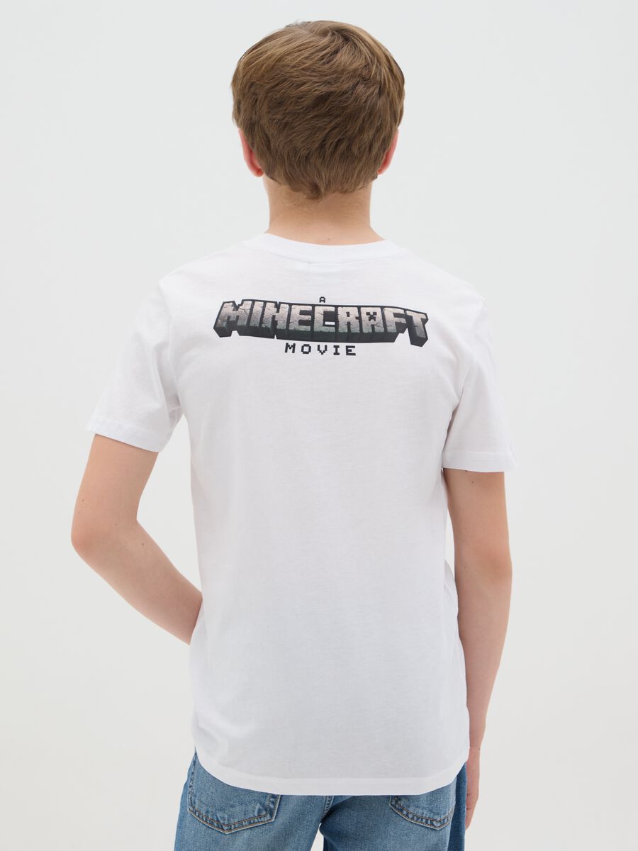 White T-shirt with Minecraft print_2