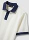 White pure cotton polo shirt with contrasting collar_1