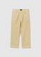 Children's beige trousers in stretch cotton and regular fit velvet_3