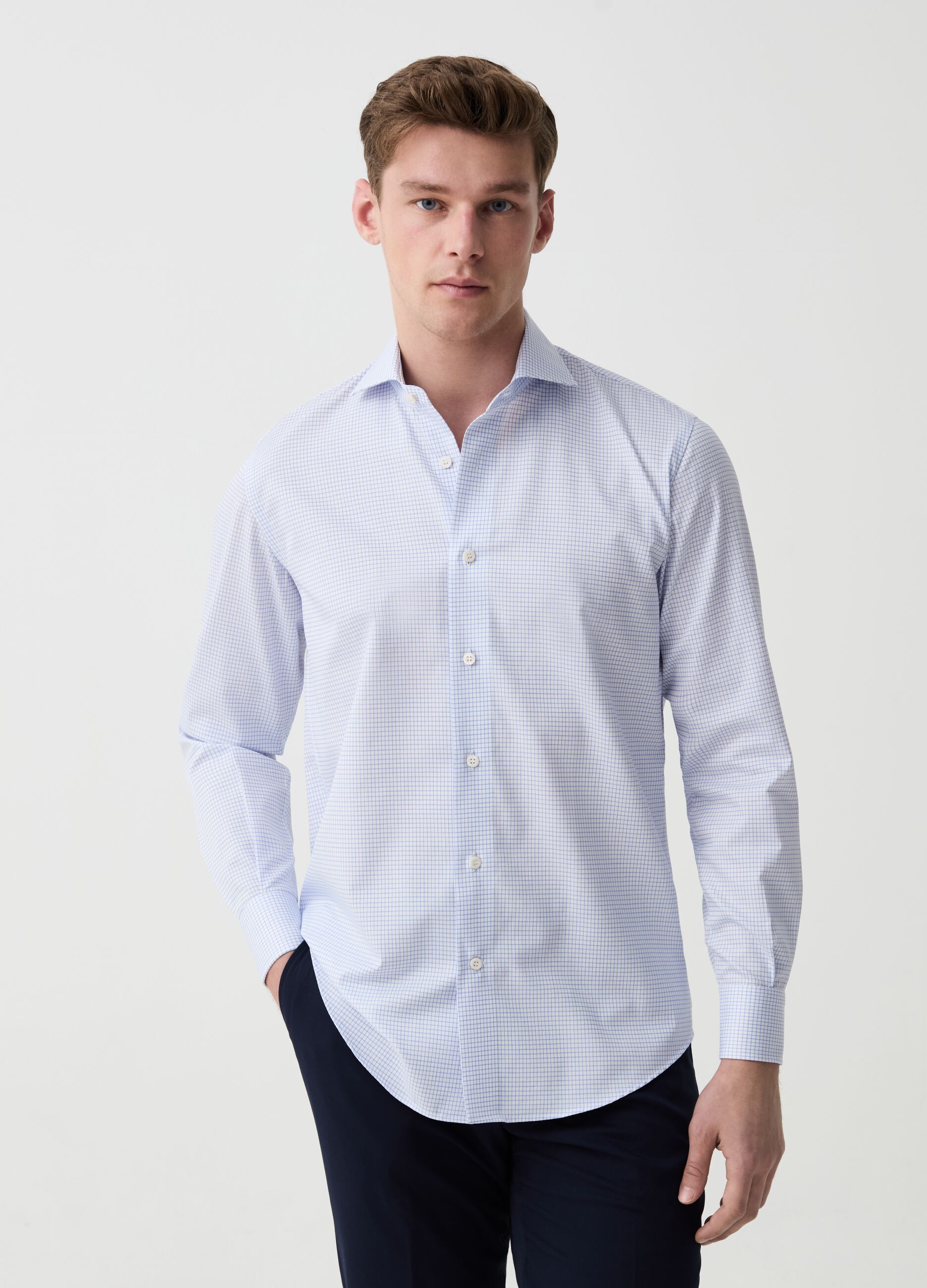 Ovs Camicia regular fit easy iron a quadretti