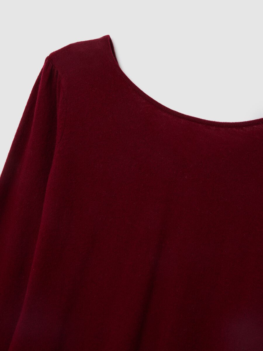 Maglione in pura lana rossa regular fit_5