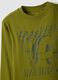 Green oversized T-shirt in pure organic cotton with racing print for boys_2