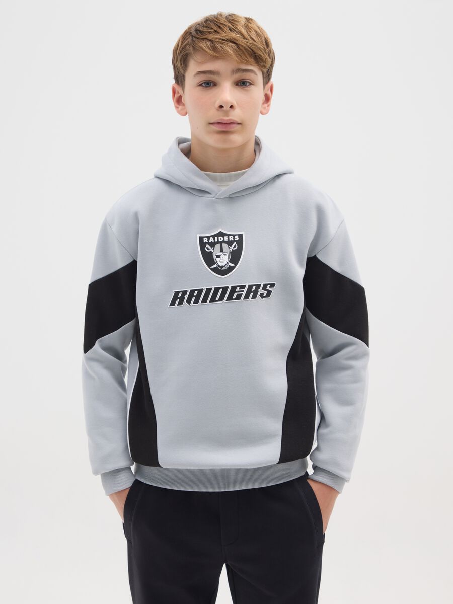 Felpa in misto cotone multicolor regular fit con logo Raiders_0