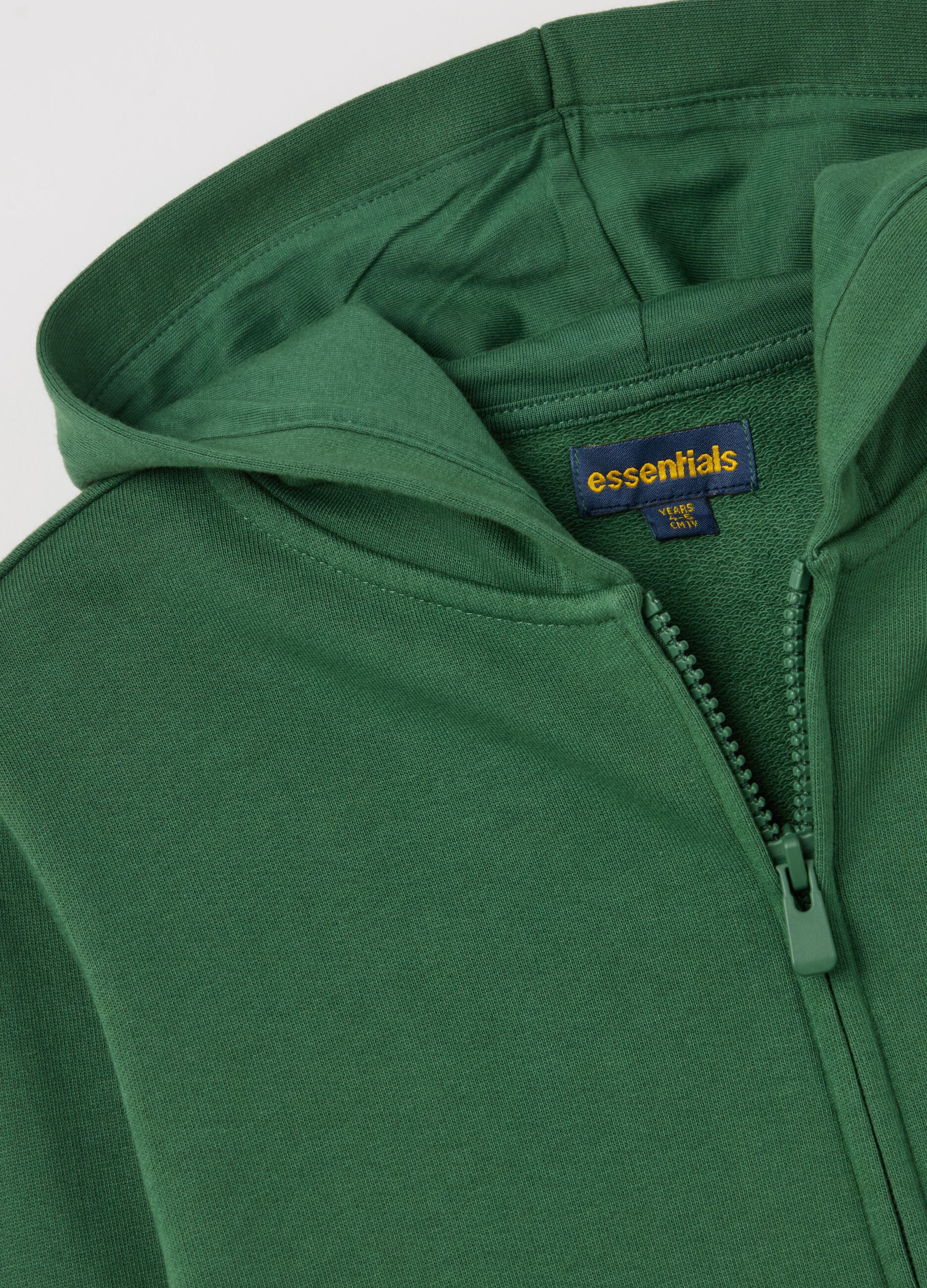 Full-zip sweatshirt in French terry with hood