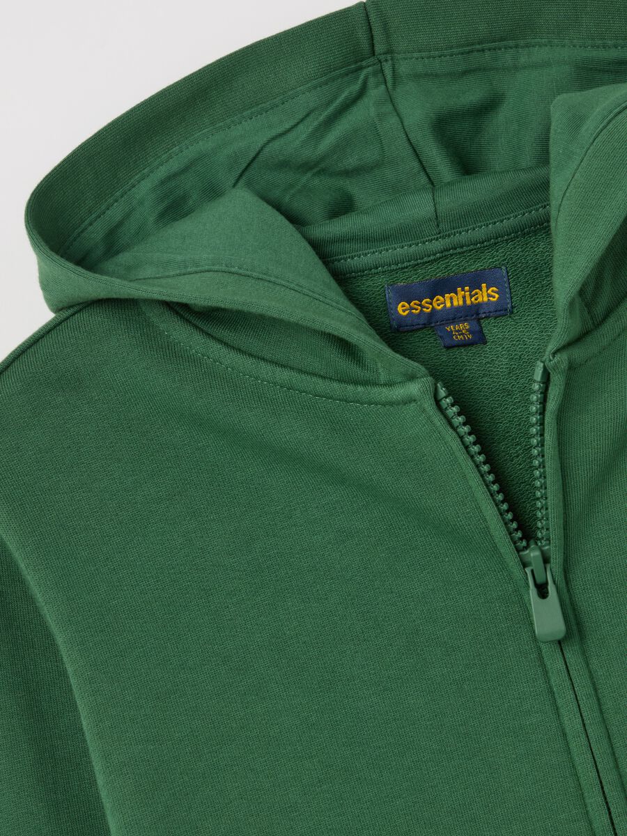 Full-zip sweatshirt in French terry with hood_2