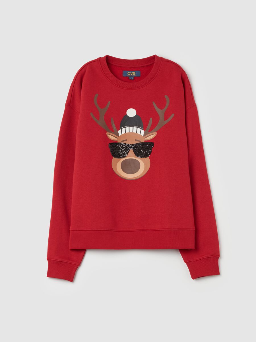 Oversized sweatshirt with Rudolph the Red-nosed Reindeer print_4