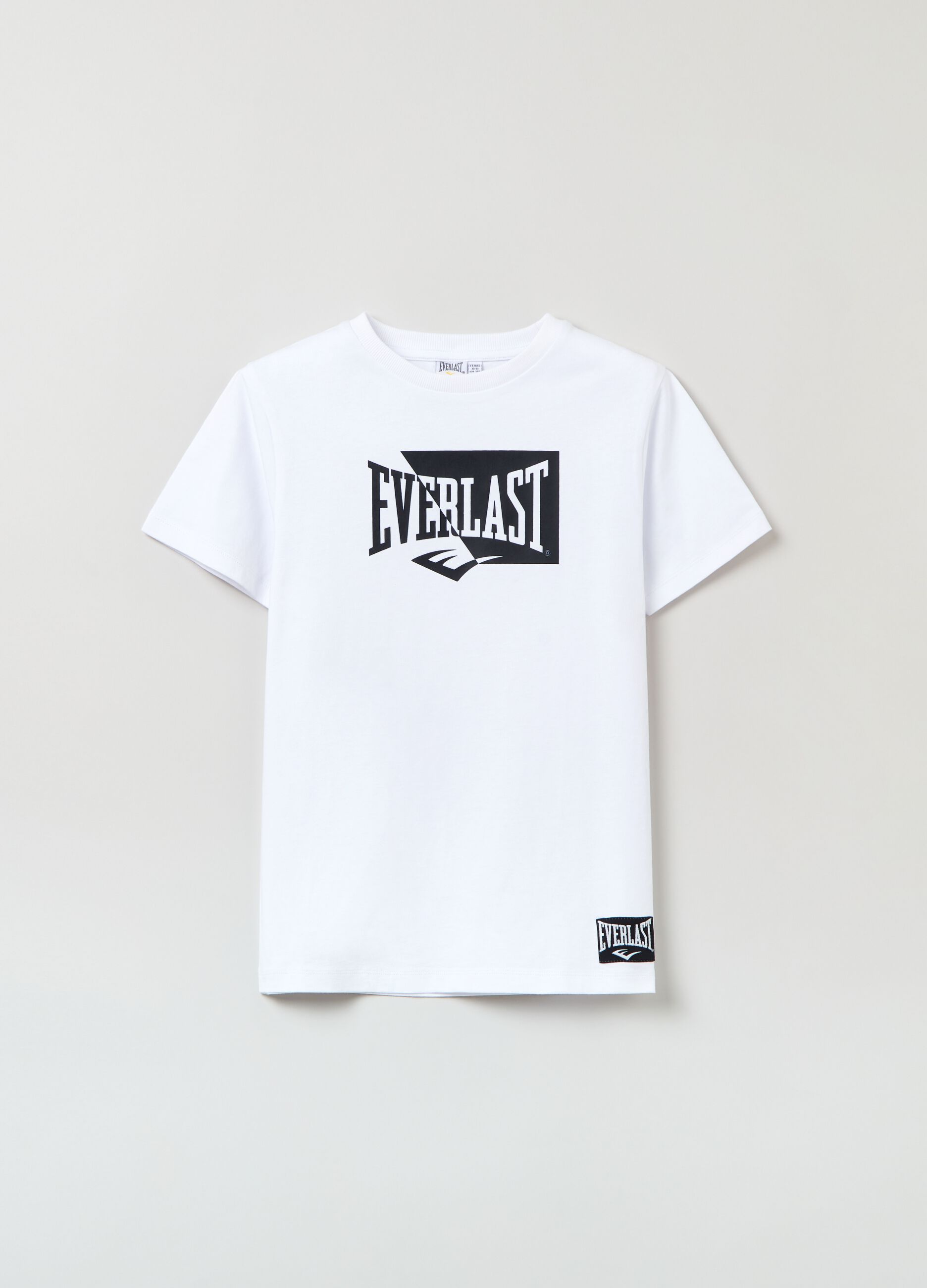 Cotton T-shirt with Everlast print