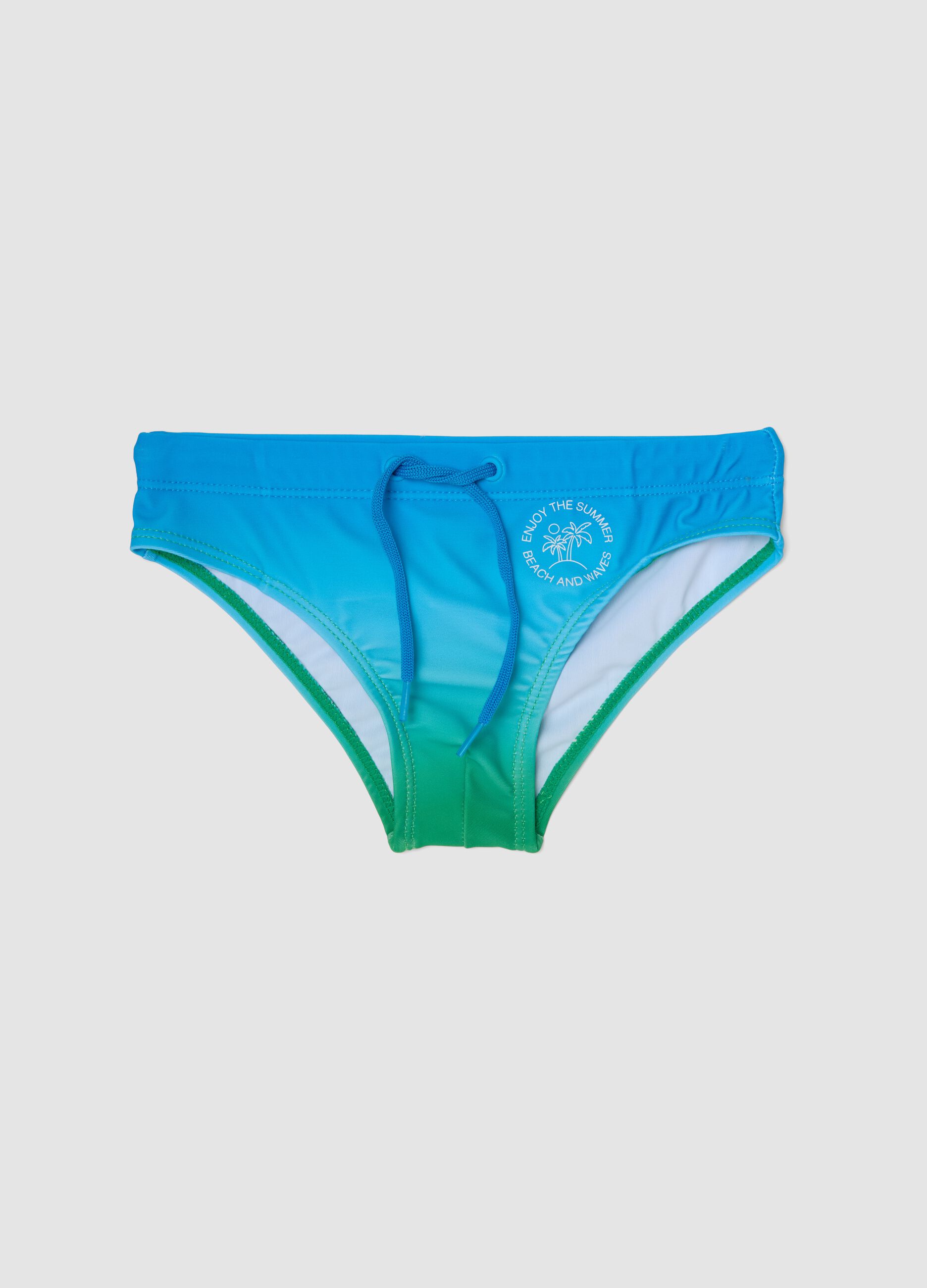 Blue stretch swim briefs
