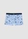Blue organic cotton gaming print regular-fit boxer shorts for boys_0